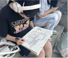 喜洲彩色稻田以速写